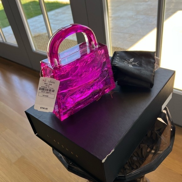 L'Afshar Eva Crushed Ice Top-Handle Bag - Picture 11 of 13